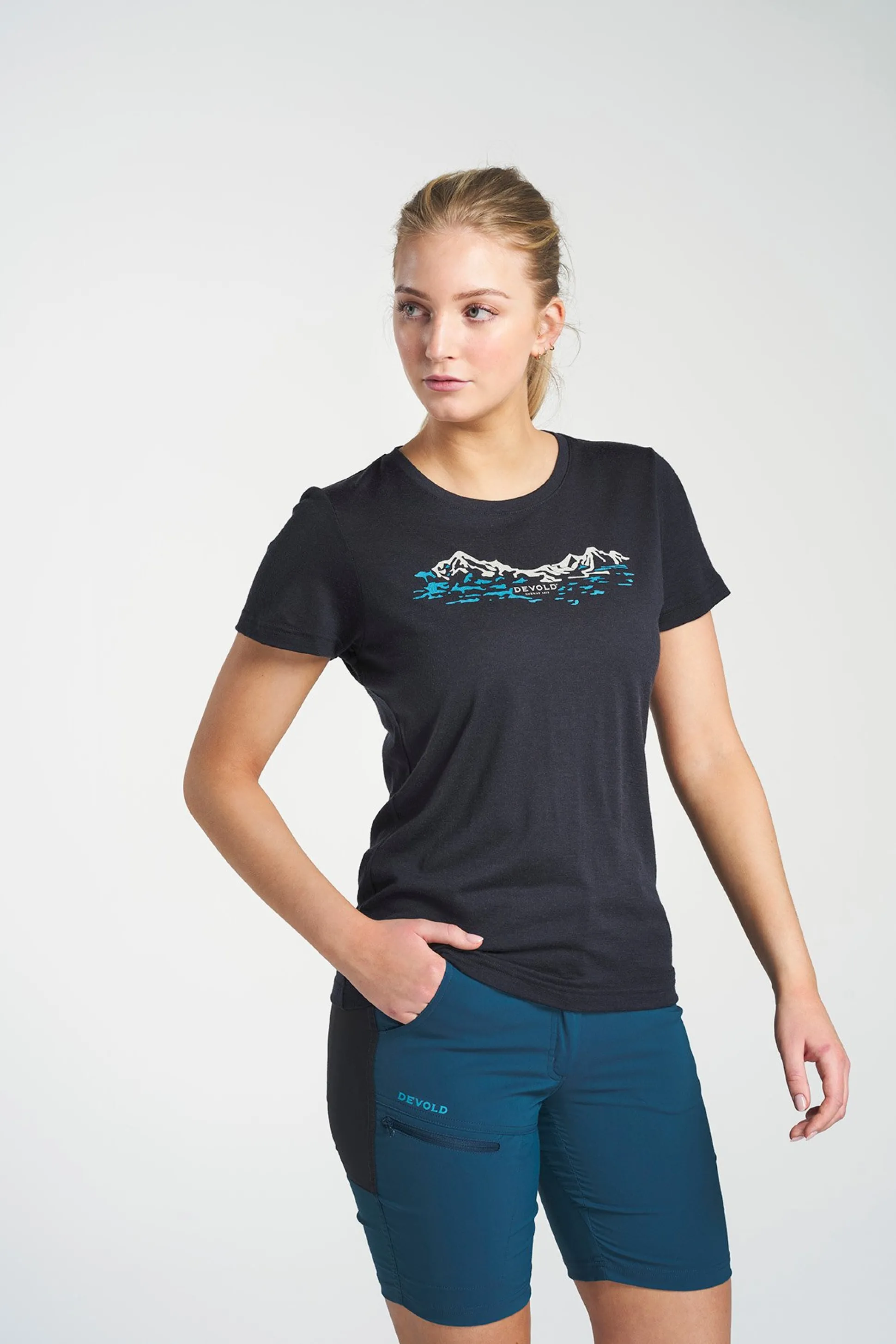 T-Shirt>Devold of Norway Eidsdal Merino 150 Tee Wmn Ink