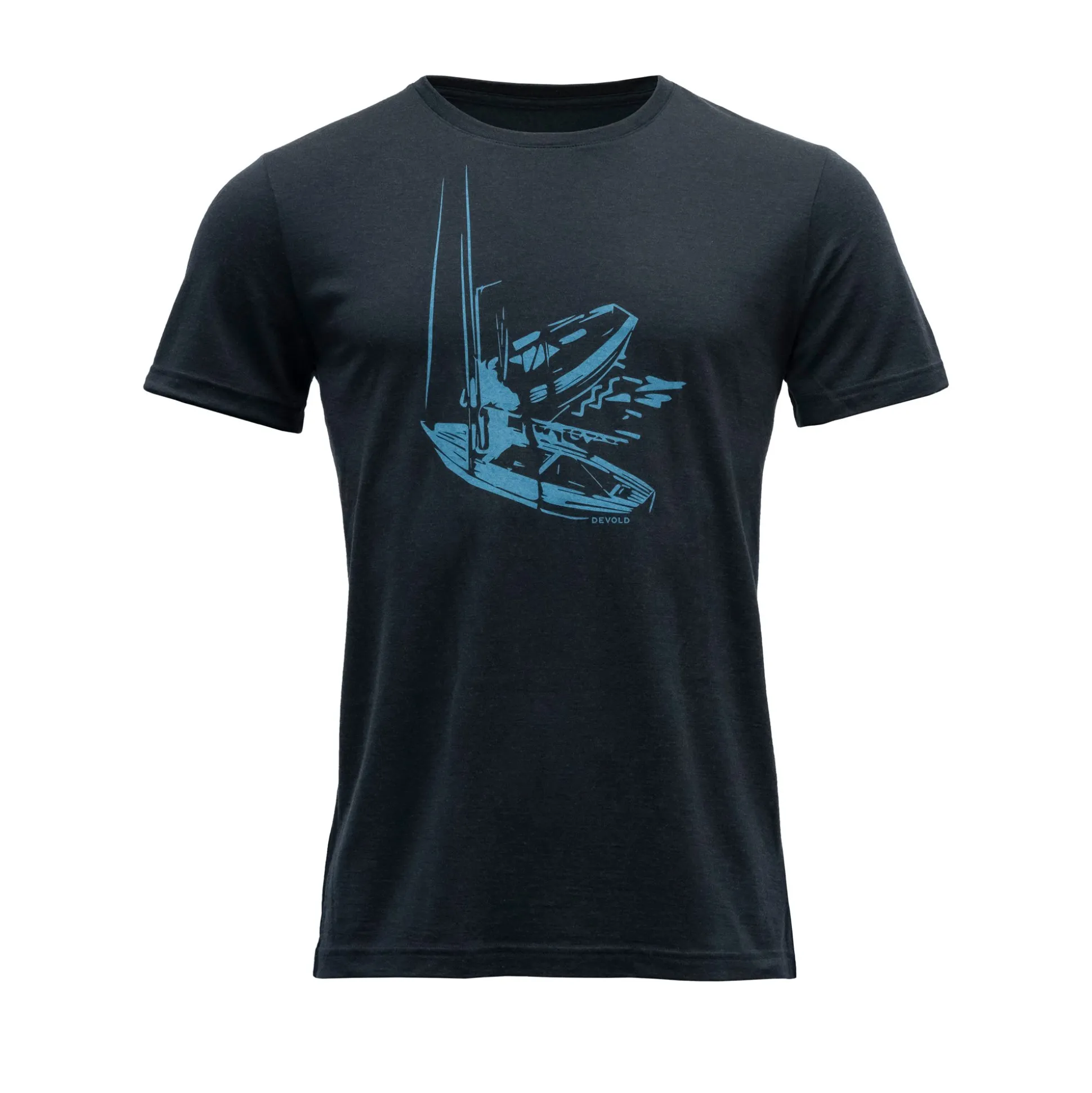 T-Shirt>Devold of Norway Straumane Merino 150 Tee Man Ink
