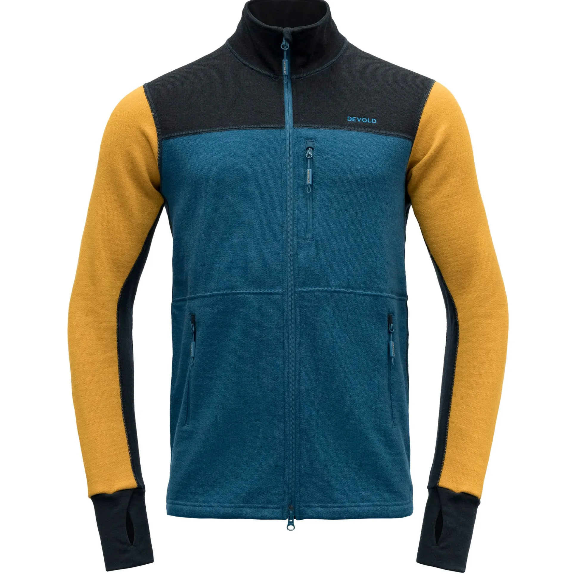Jacket>Devold of Norway Thermo Wool Jkt Man Flood/Arrowwood/Ink