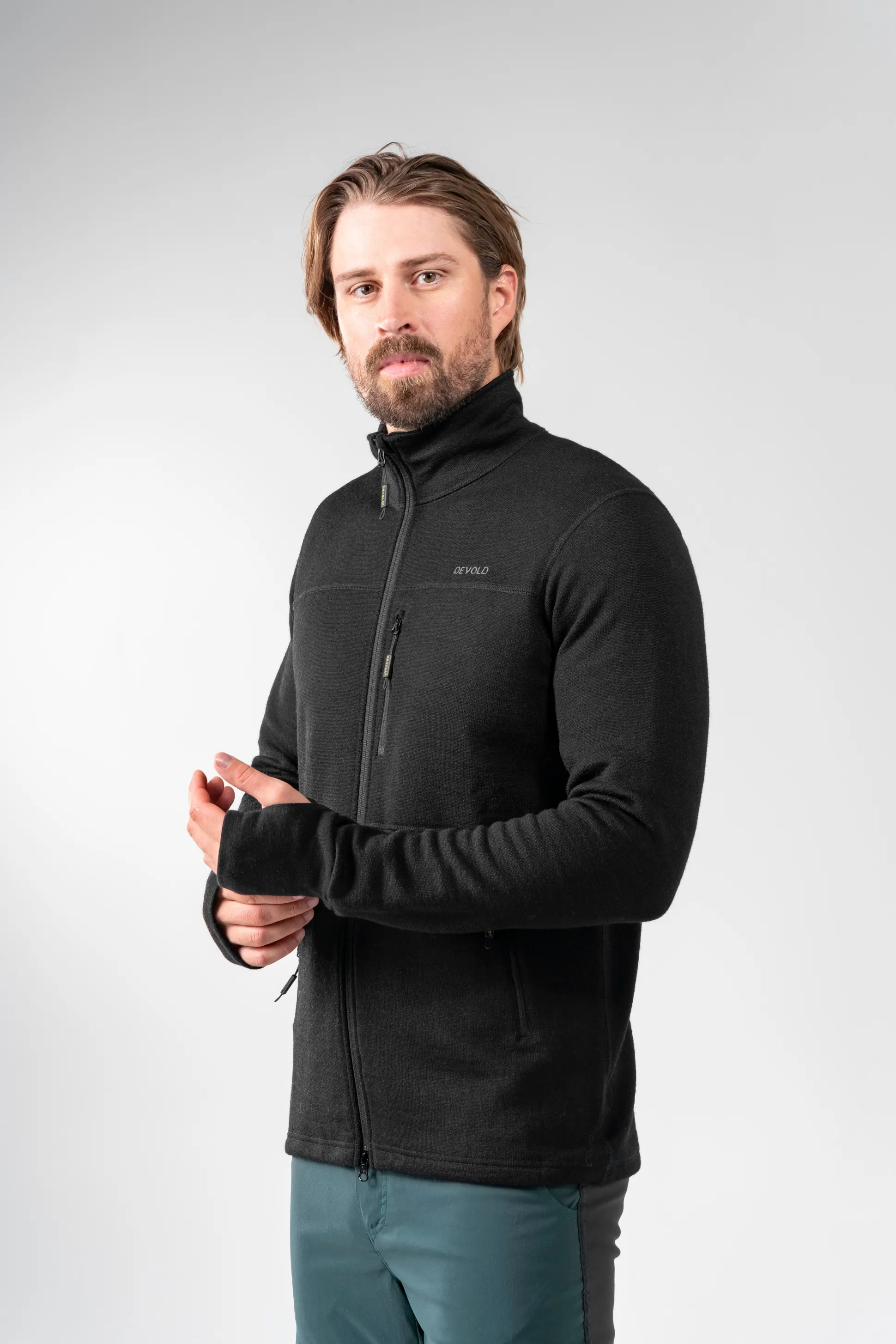 Jacket>Devold of Norway Thermo Wool Jkt Man Caviar