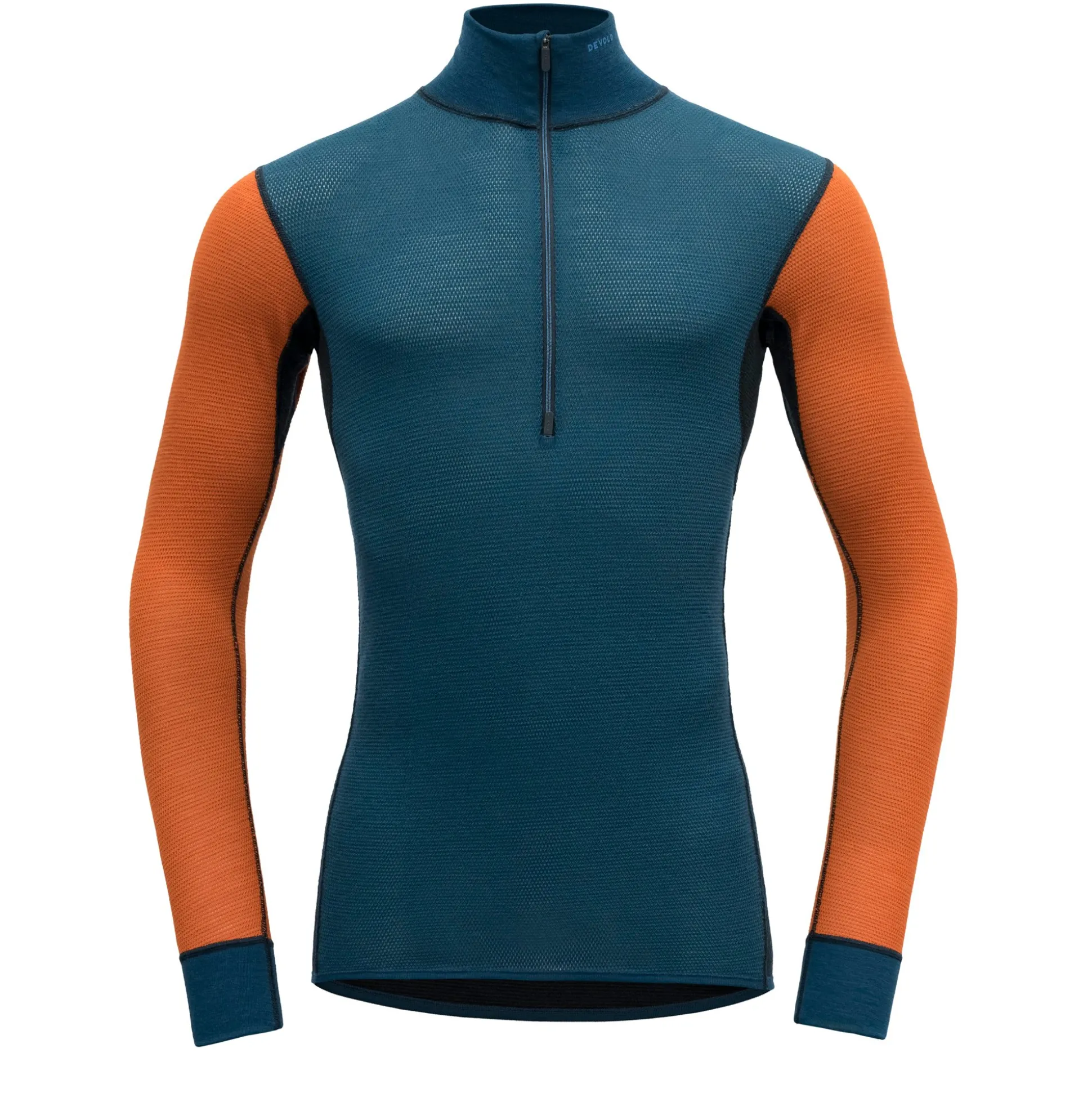 Top>Devold of Norway Wool Mesh 190 Zip Neck Man Flame